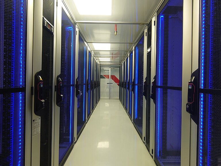 Server aisle of a data center
