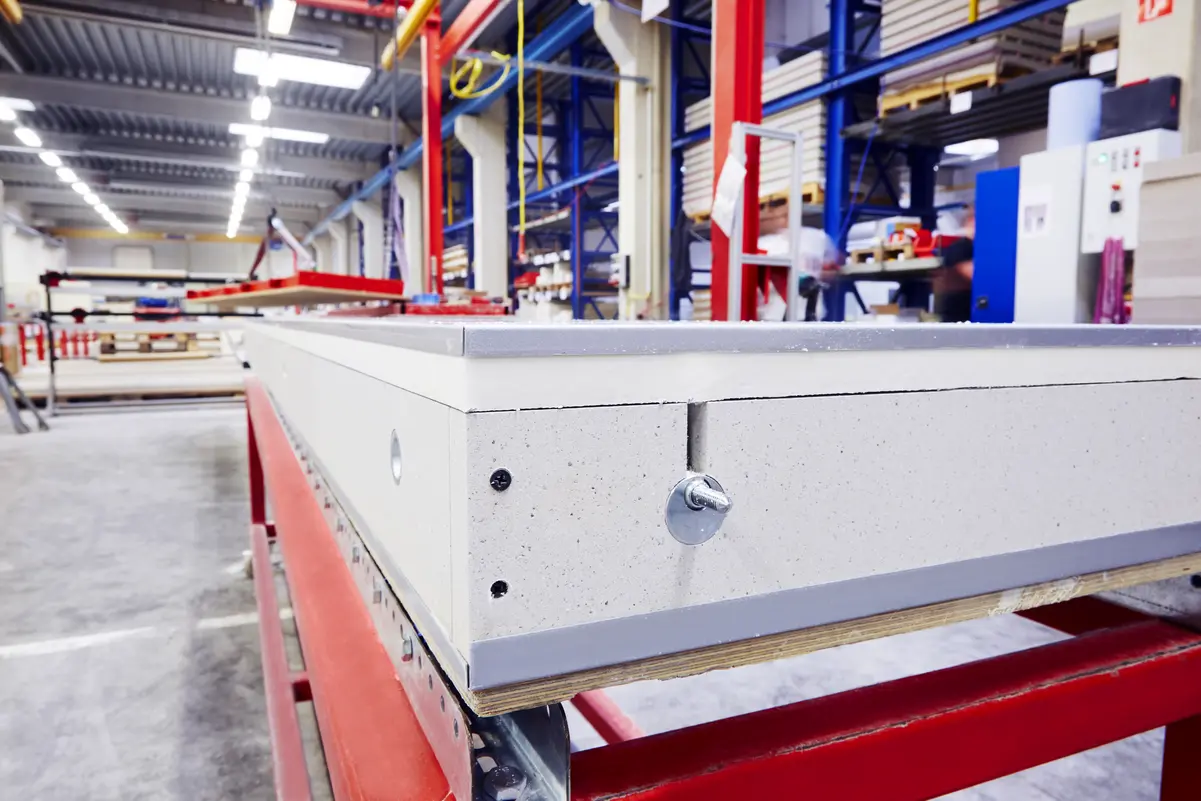 Plant in which components are processed