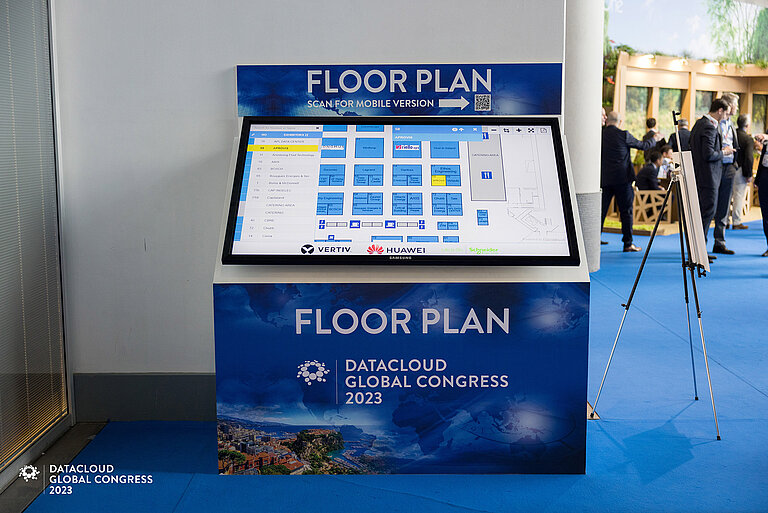 Interaktiver Floor Plan der Data Cloud Messe in Monaco