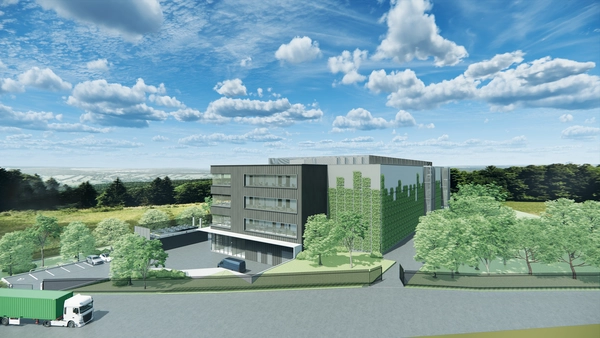 Visualization of the planned data center in Schwalbach am Taunus
